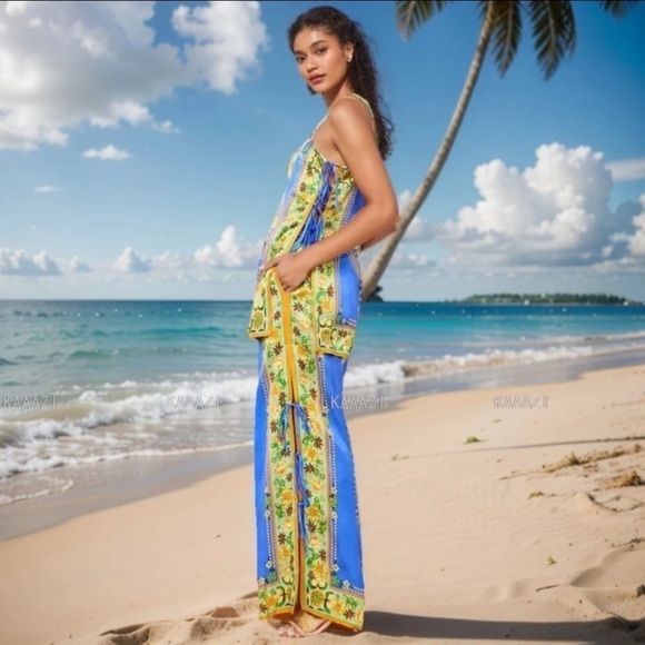 Ready for Vacay! 🏝️Blue… Paisley Blue Top & Pants - Picture 8 of 8